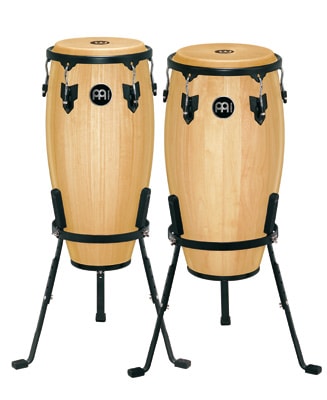 MEINL MHC555NT CONGAS SET HEADLINER 10 + 11 NATUREL + STAND