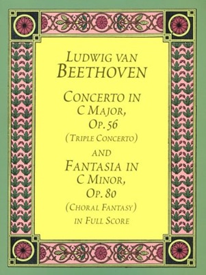 DOVER BEETHOVEN L.VAN - TRIPLE CONCERTO OP.56 & FANTASIA IN C MINOR OP.80 - FULL SCORE