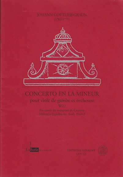 MINKOFF GRAUN J.G - CONCERTO EN LA MINEUR