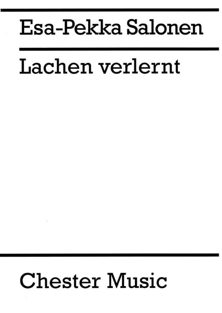 CHESTER MUSIC SALONEN ESA-PEKKA - LACHEN VERLERNT - VIOLON