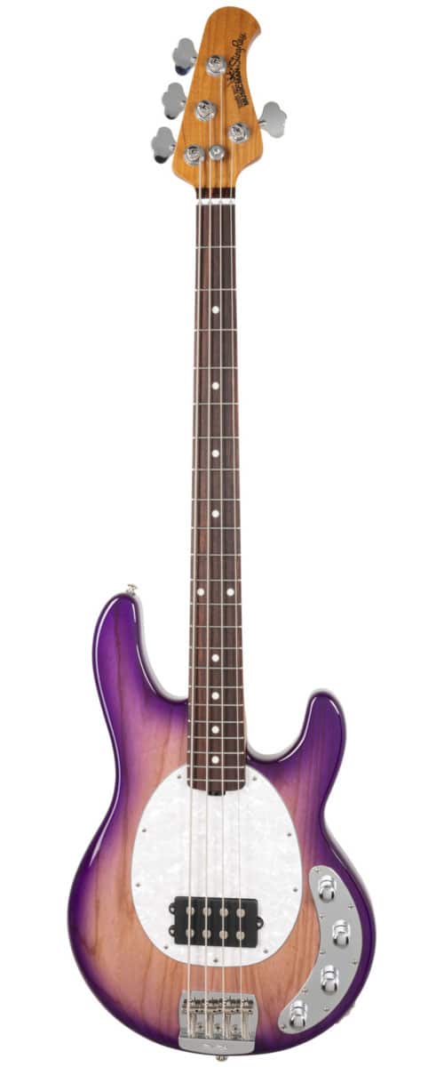 MUSIC MAN STINGRAY SPECIAL - PURPLE SUNSET - ERABLE FLAMME/PALISSANDRE - WHITE PEARLOID PG - CHROME