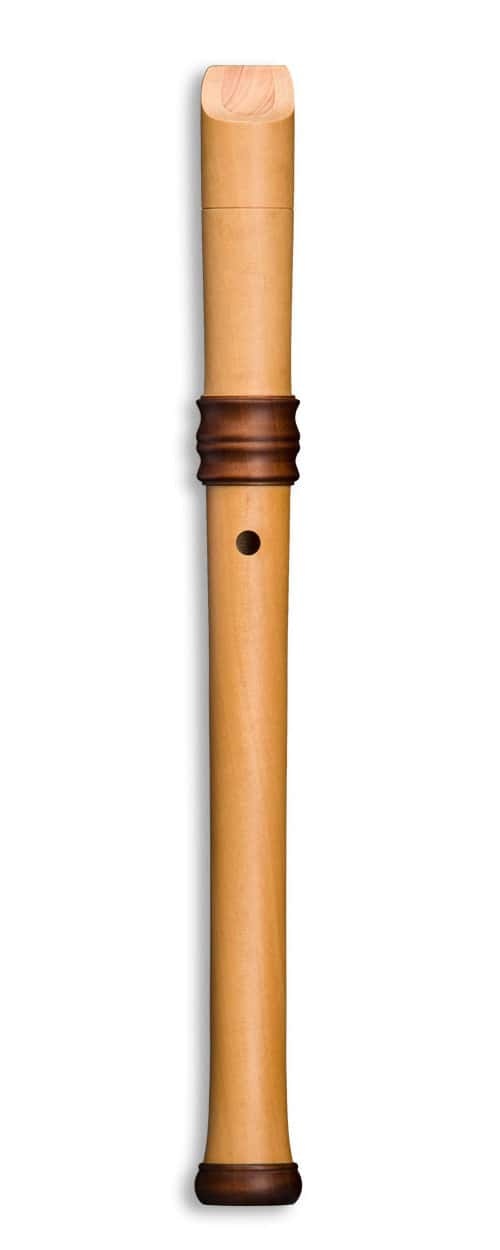 Flute a Bec Soprano en Bois Erable Doigte Baroque Instrument a Vent Etui  Rouge