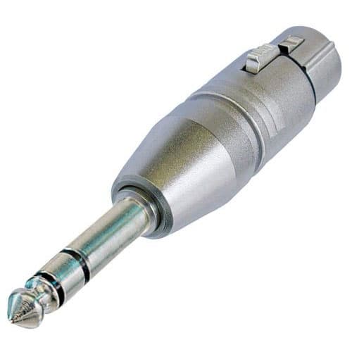 NEUTRIK NA3FP ADAPTATEUR XLR 3 FEMELLE / JACK STEREO MALE 6,35 MM