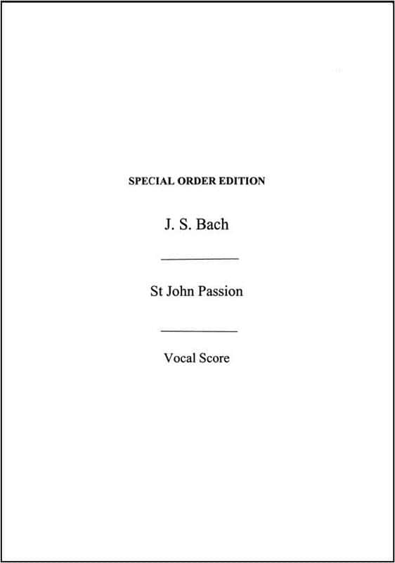 NOVELLO BACH J.S. - PASSION SELON SAINT-JEAN