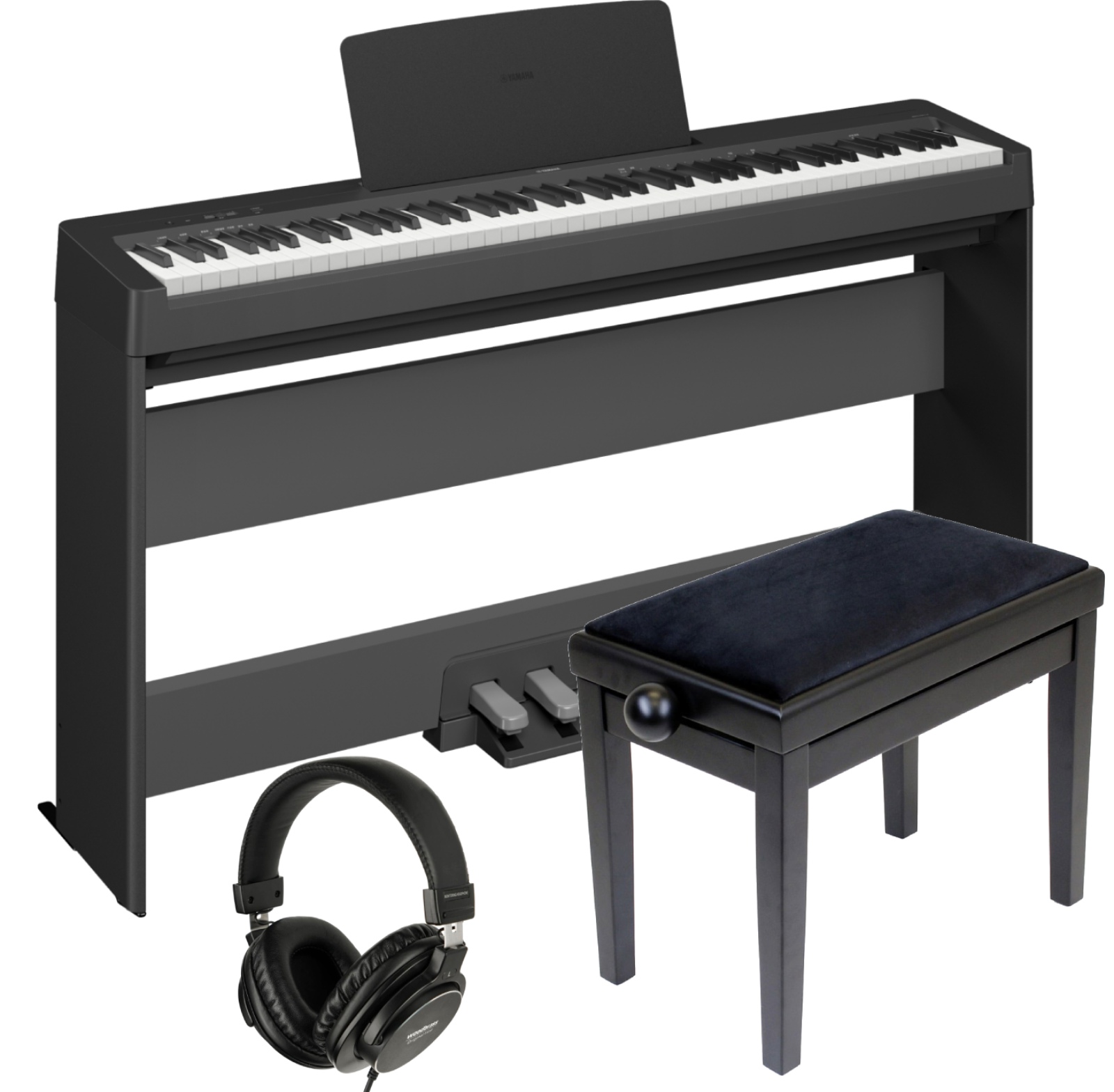 YAMAHA P-145 MEUBLE NOIR PACK DELUXE