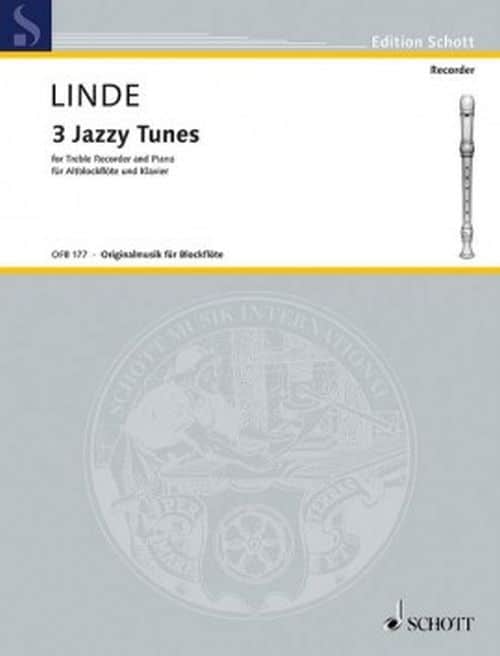 SCHOTT LINDE HANS-MARTIN - 3 JAZZY TUNES - FLUTE BEC ALTO & PIANO