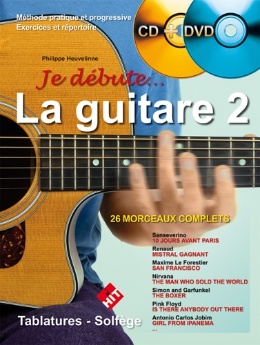 HIT DIFFUSION HEUVELINNE P. - JE DEBUTE LA GUITARE VOL.2 +CD/DVD