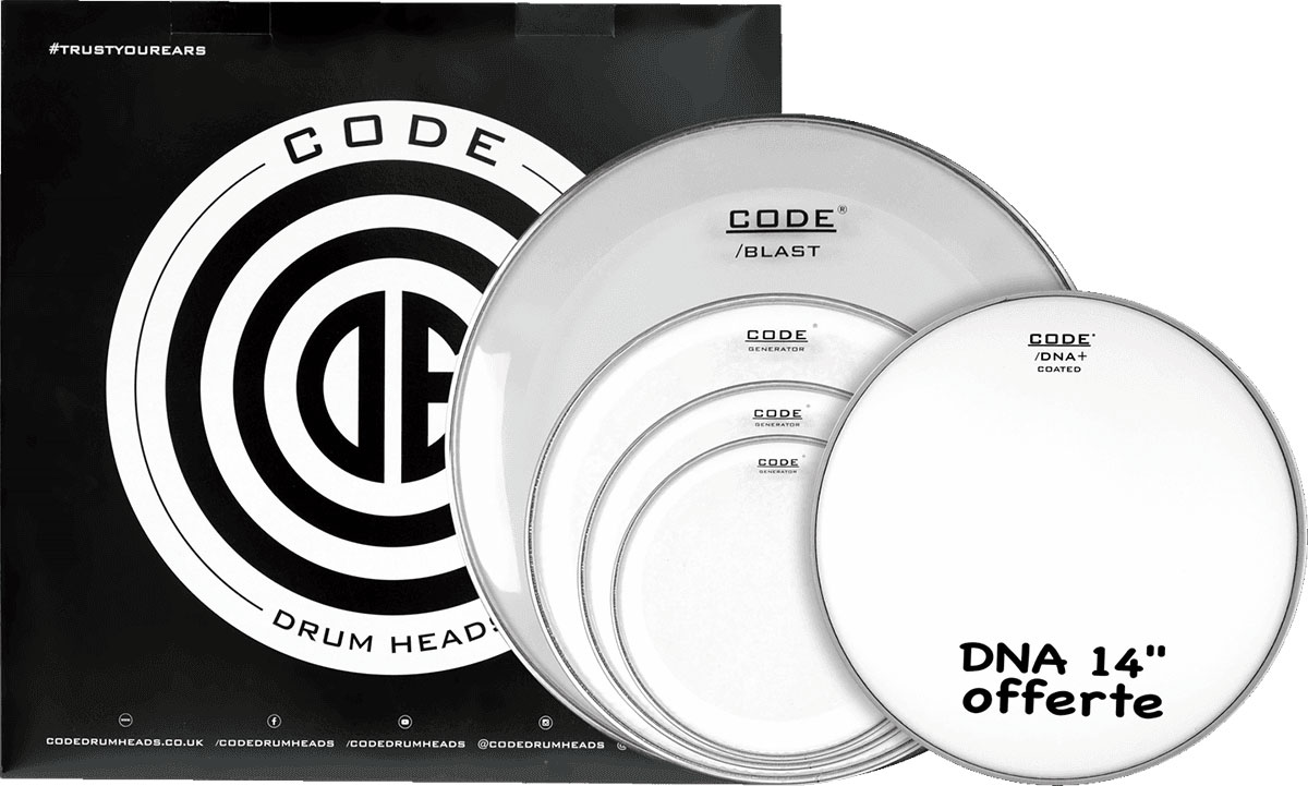 CODE DRUM HEAD FULL PACK GENERATOR CLEAR 10/12/14/20 + 14