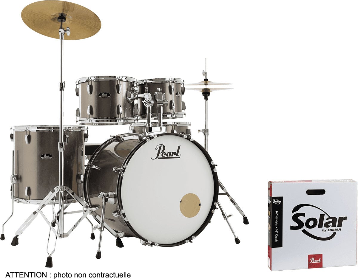 PEARL DRUMS ROADSHOW STAGE 22 + PACK SOLAR SABIAN BRONZE METALLIC