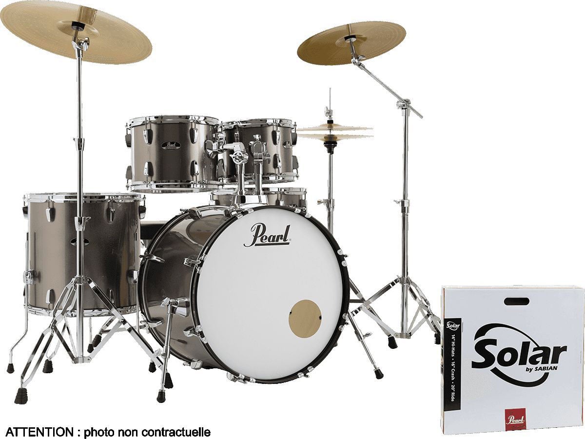 PEARL DRUMS ROADSHOW STAGE 22 + B-50 + RIDE 20 SOLAR BRONZE METALLIC