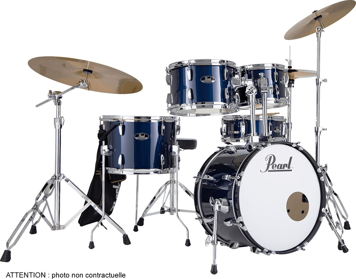 PEARL DRUMS ROADSHOW 18 + B-50 + RIDE 20 ROYAL BLUE METALLIC