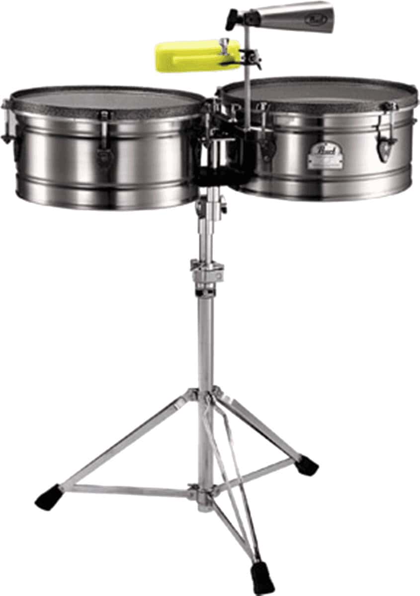 PEARL DRUMS TIMBALES LATINES 14 ET 15 SIGNATURE MARC QUINON