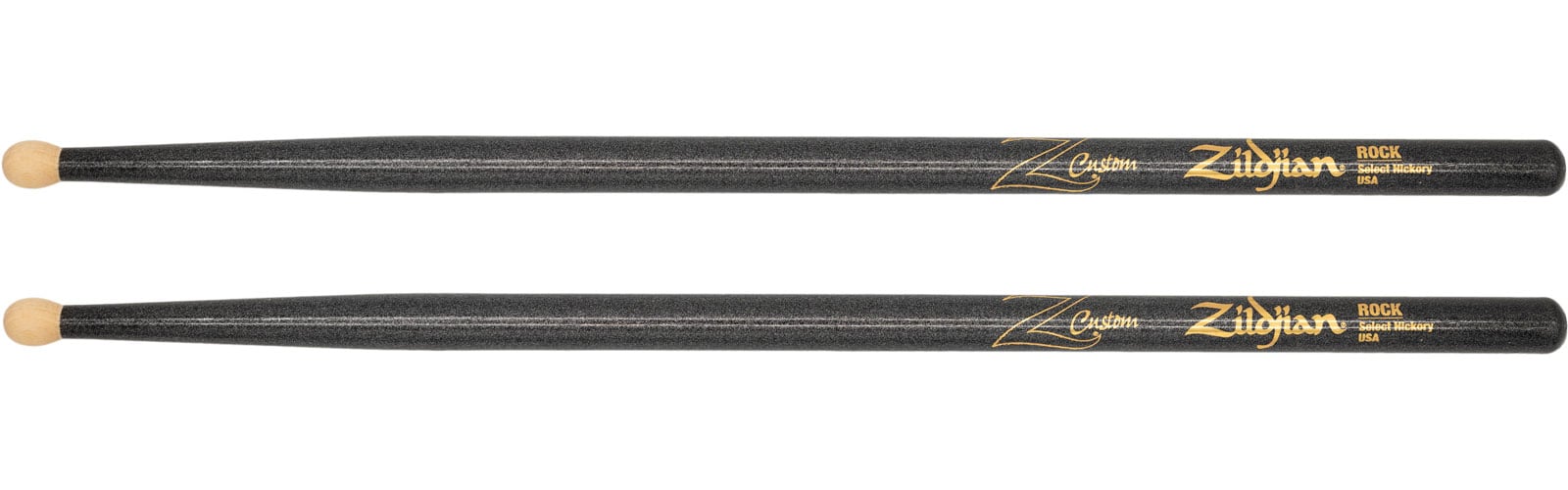 ZILDJIAN BAGUETTES Z-CUSTOM ROCK BLACK CHROMA