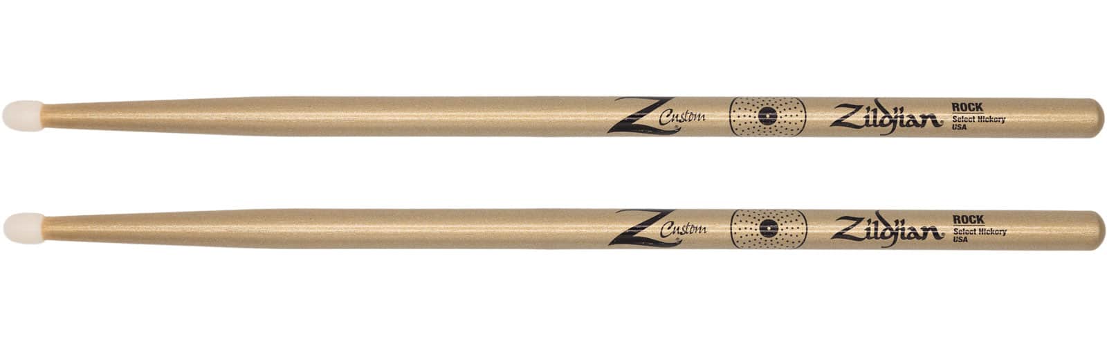 ZILDJIAN BAGUETTES Z-CUSTOM ROCK GOLD CHROMA NYLON