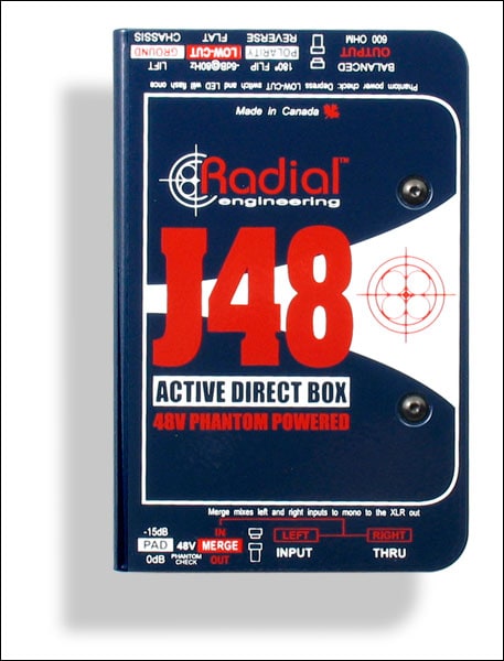 RADIAL J48 DI ACTIVE + ALIM. PHANTOM 48V