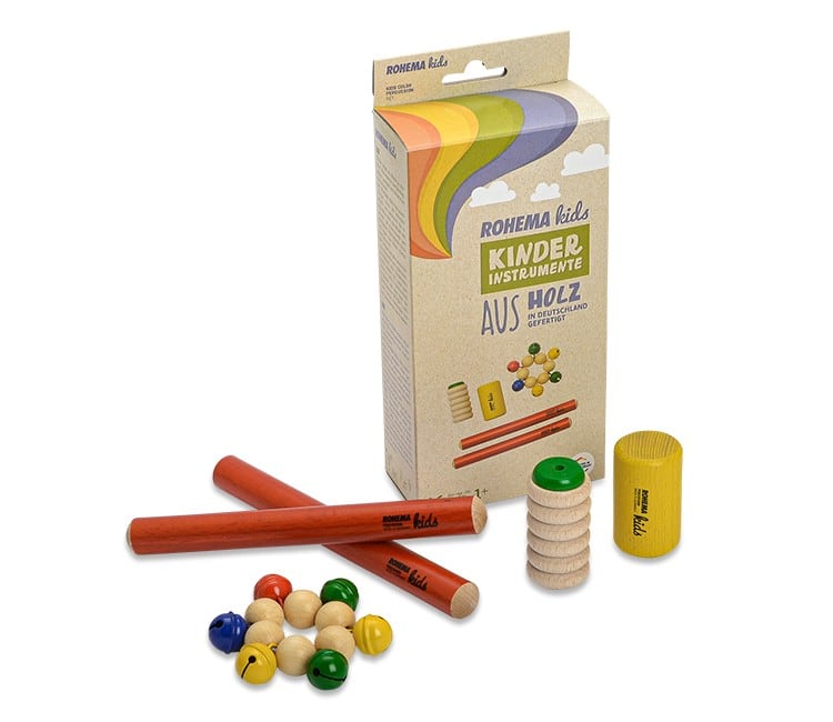 ROHEMA SET DE PERCUSSIONS COLOREES POUR ENFANTS - 1+