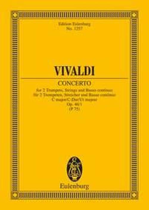 EULENBURG VIVALDI A. - CONCERTO 2 TROMPETTES OP.46 N°1 RV 573 / PV75 - SCORE