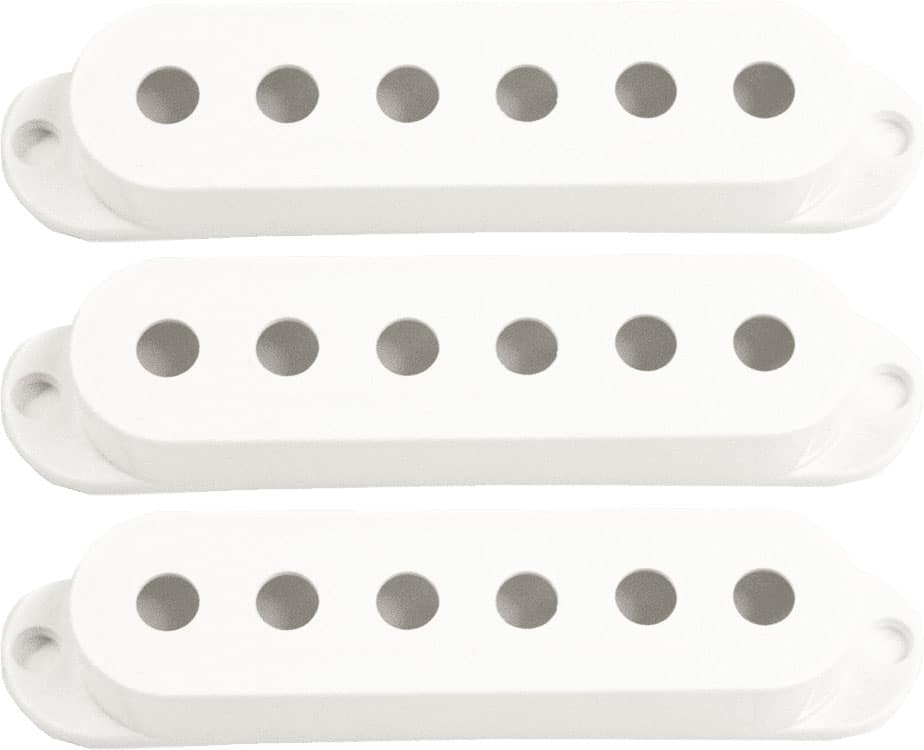 SEYMOUR DUNCAN S-COVER-W-NOL - 3 X CAPOT S WHITE SANS LOGO