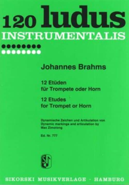 SIKORSKI BRAHMS JOHANNES - 12 ETUDES POUR TROMPETTE OU COR