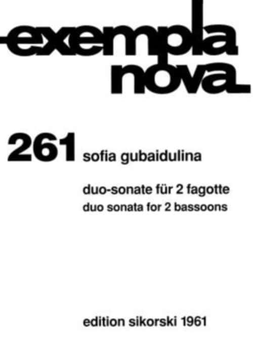 SIKORSKI GUBAIDULINA S. - DUO SONATE FUR 2 FAGOTTE