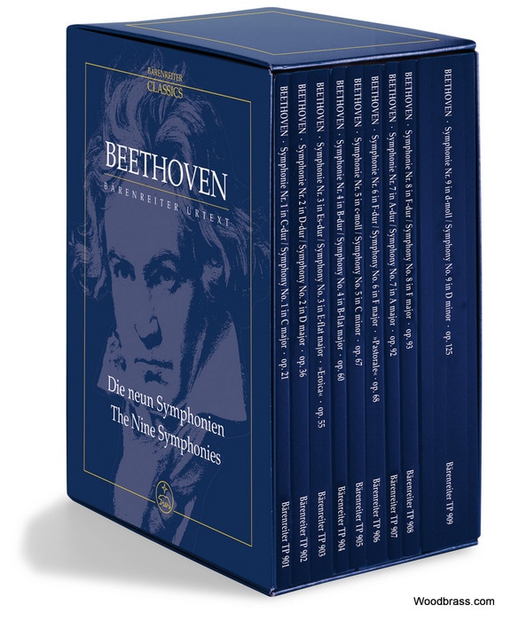 BARENREITER BEETHOVEN L. (VAN) - THE NINE SYMPHONIES - COFFRET DE 9 CONDUCTEURS DE POCHE