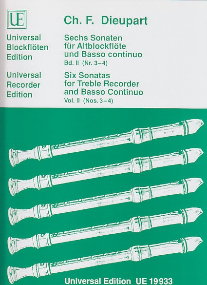 UNIVERSAL EDITION DIEUPART C. - 6 SONATEN (Nr 3-4) - FLUTE A BEC ALTO ET BC