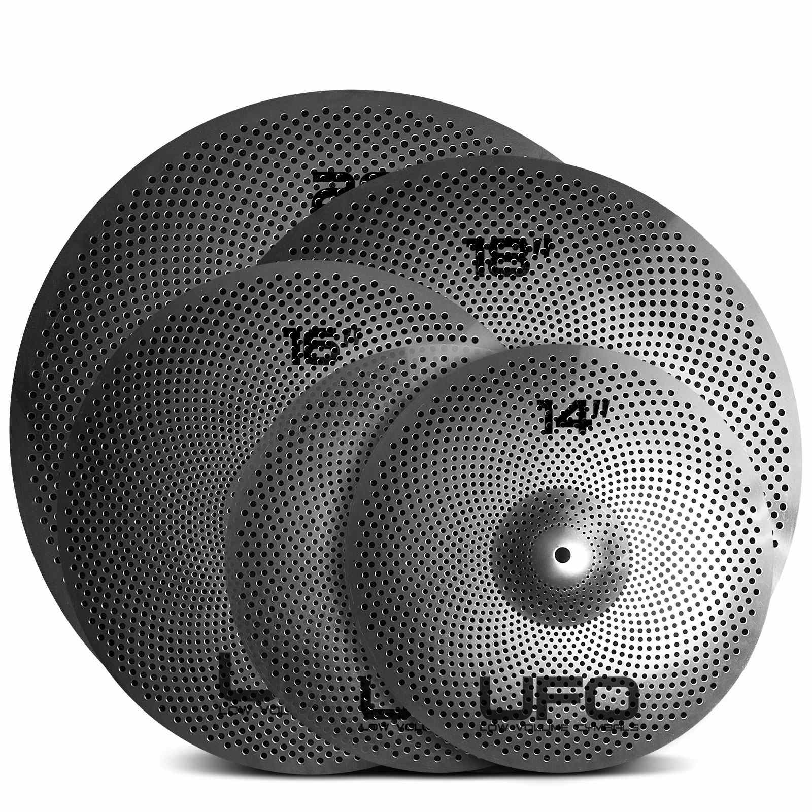 UFO CYMBALS SET 4 CYMBALES LOW VOLUME - 14 16 18 20 + HOUSSE