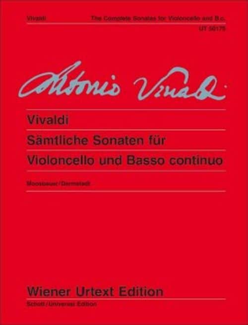 WIENER URTEXT EDITION VIVALDI ANTONIO - SONATES POUR VIOLONCELLE & BASSE CONTINUE