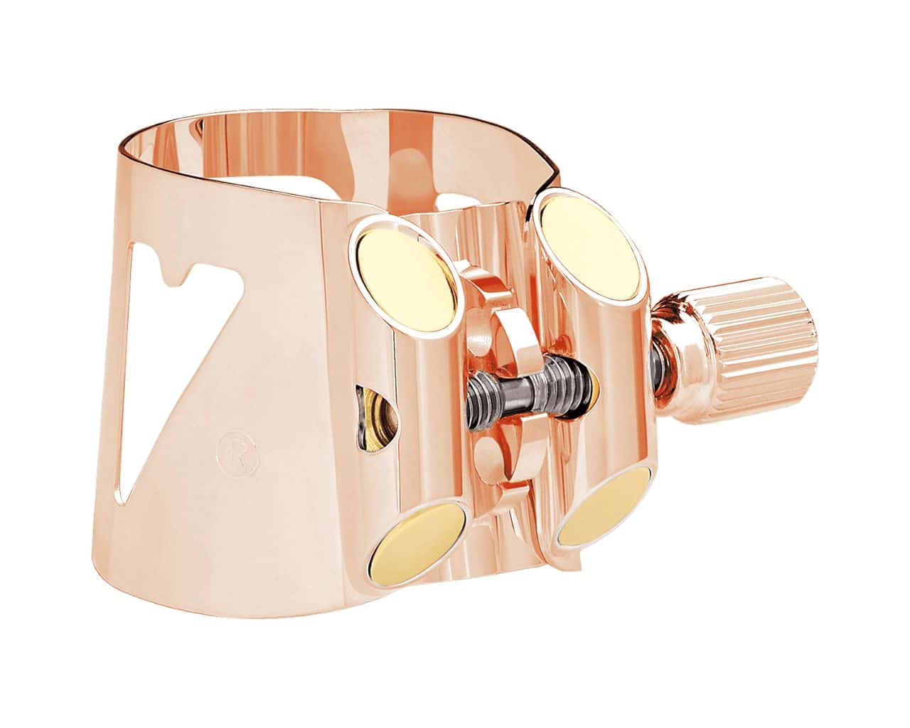 VANDOREN LIGATURE OPTIMUM OR OR ROSE SAXOPHONE ALTO + COUVRE-BEC PLASTIQUE