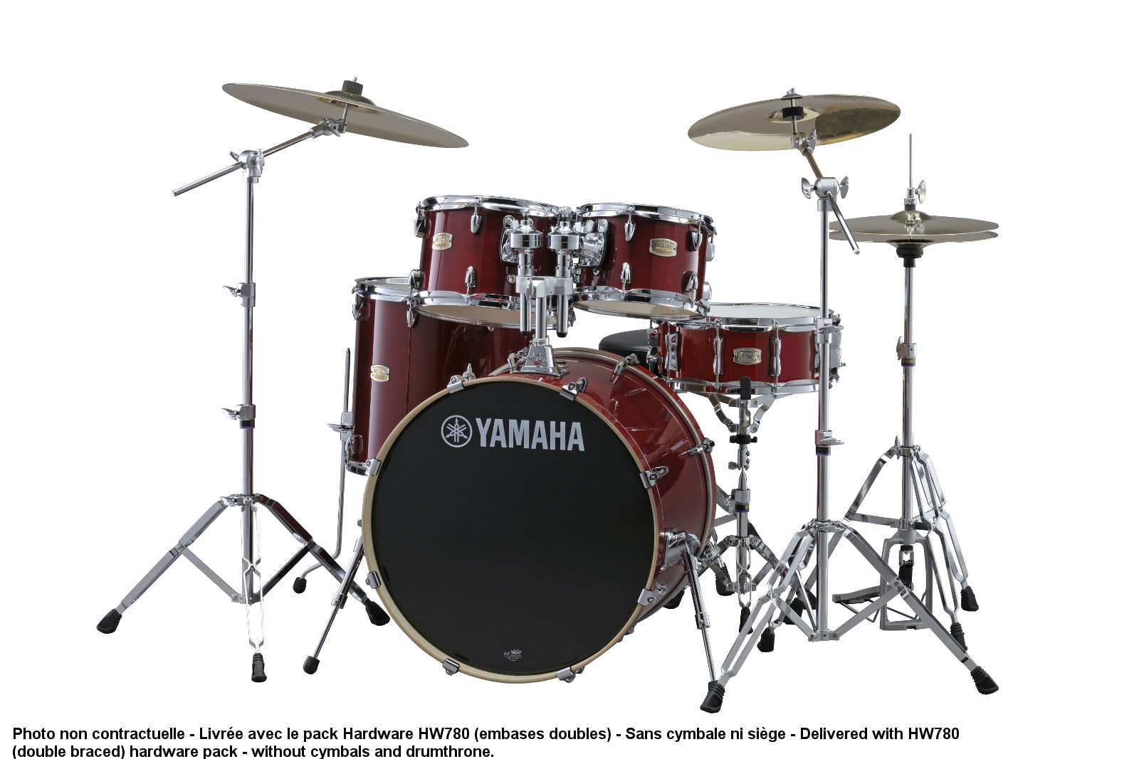 YAMAHA STAGE CUSTOM BIRCH FUSION 20 CRANBERRY RED + PACK HW780