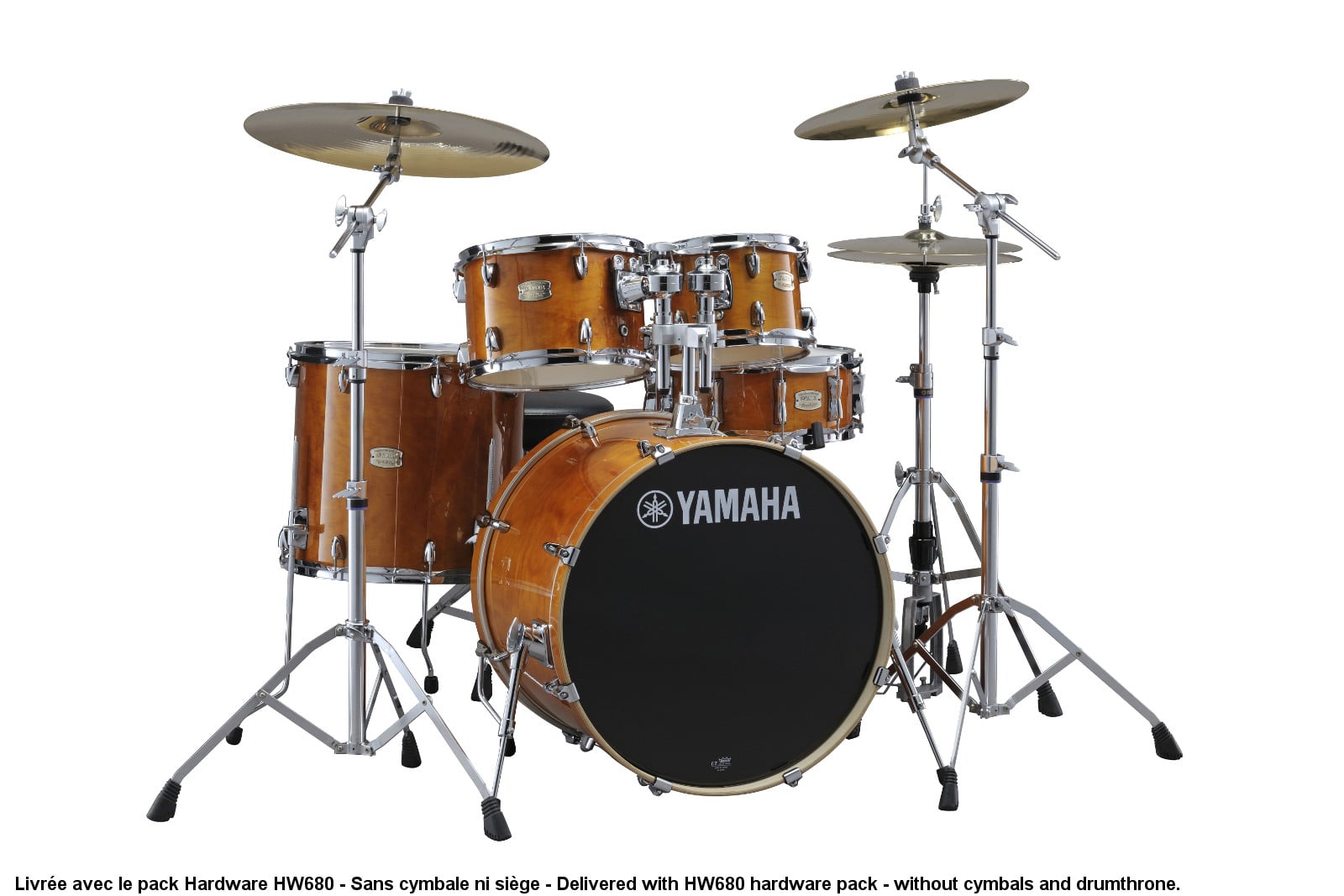 YAMAHA STAGE CUSTOM BIRCH FUSION 20 HONEY AMBER + PACK HW680W