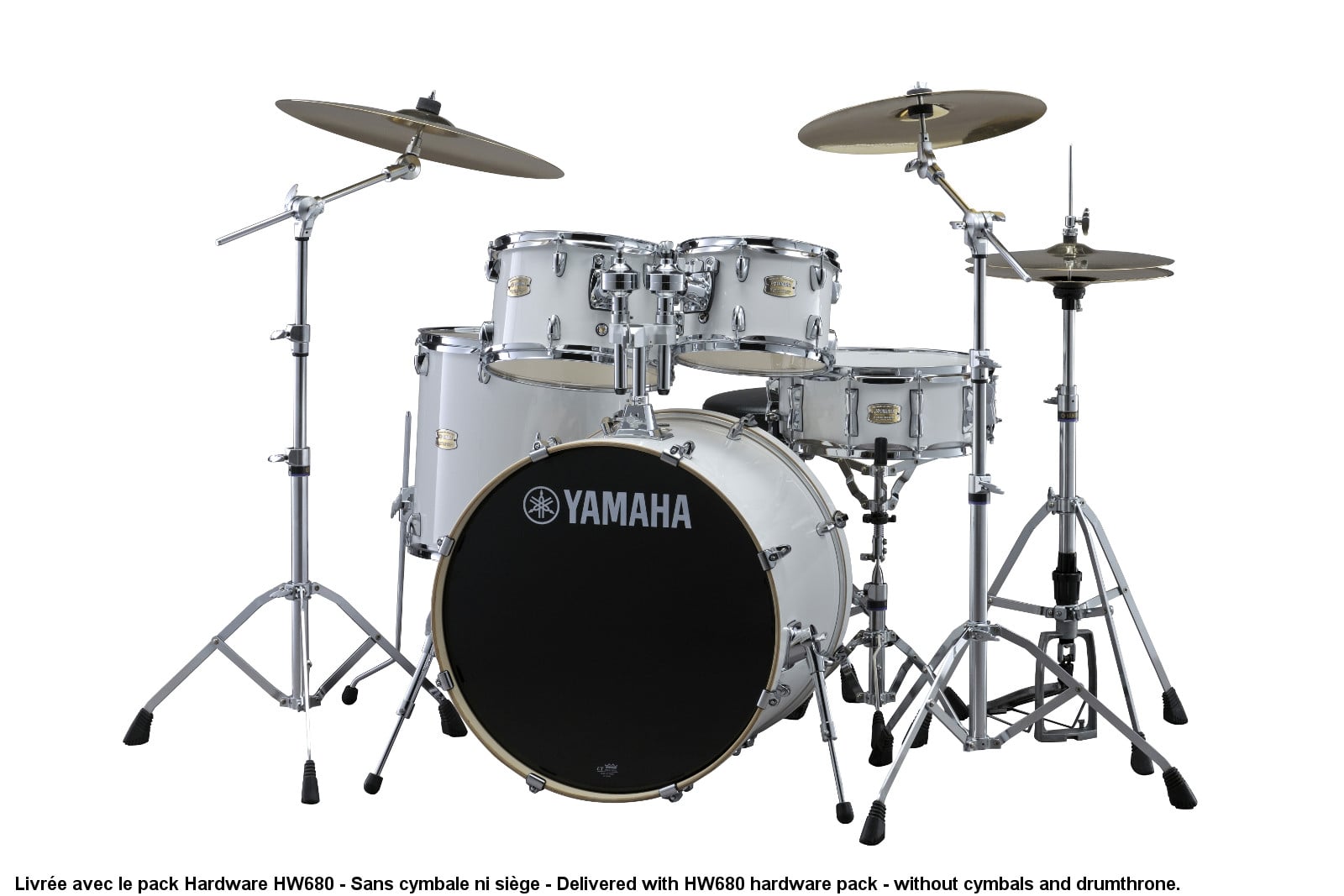 YAMAHA STAGE CUSTOM BIRCH STANDARD PURE WHITE + PACK HW680W