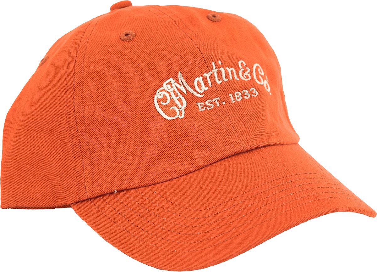 MARTIN GUITARS CASQUETTE ORANGE LOGO CF MARTIN