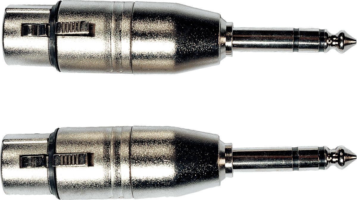 YELLOW CABLE ADAPTATEUR JACK ST MALE XLR FEM. - LOT DE 2