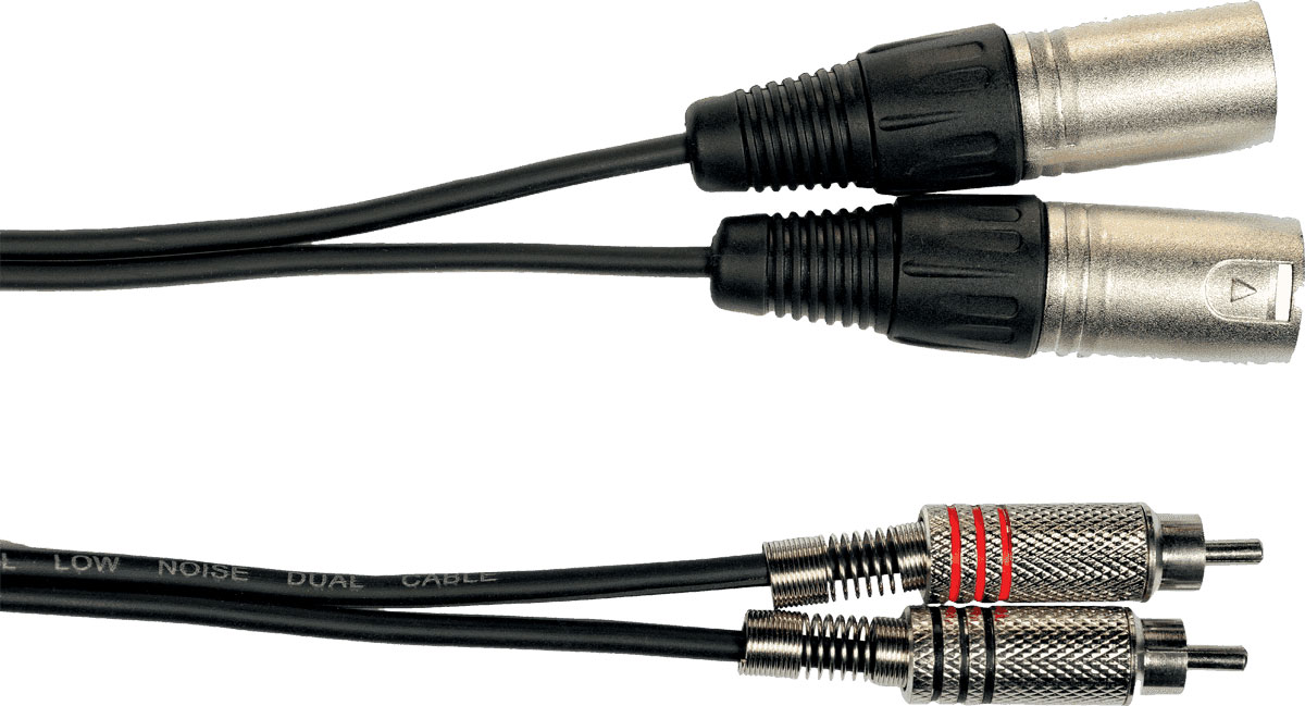 YELLOW CABLE CORDON 2 XLR 2 RCA 3 M