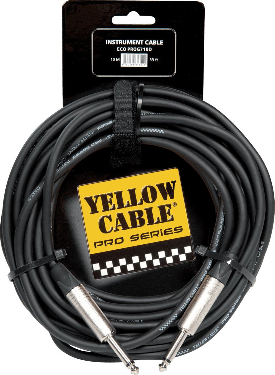 YELLOW CABLE CORDON JACK JACK 10 M NEUTRIK