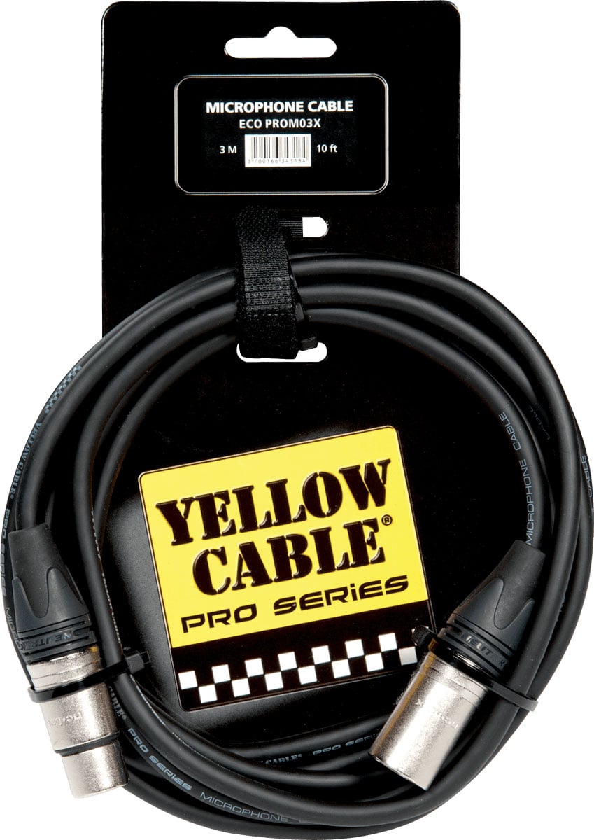 YELLOW CABLE CORDON XLR XLR 3 M NEUTRIK