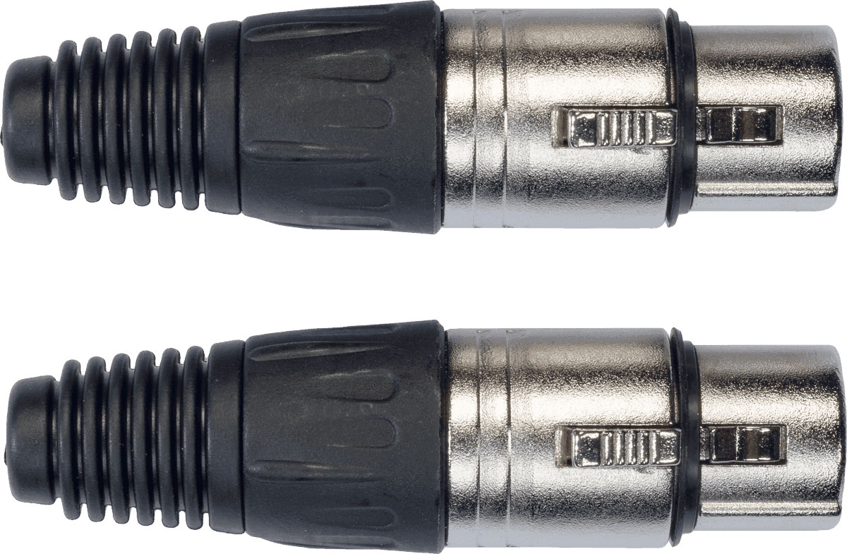 YELLOW CABLE FICHE XLR FEM. - LOT DE 2