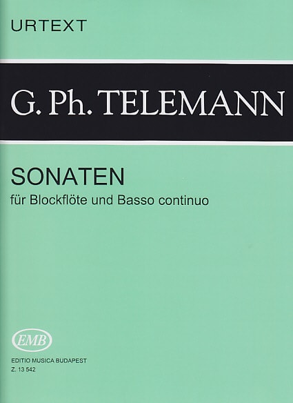 EMB (EDITIO MUSICA BUDAPEST) TELEMANN SONATEN FüR BLOCKFLöTE UND BASSO CONTINUO