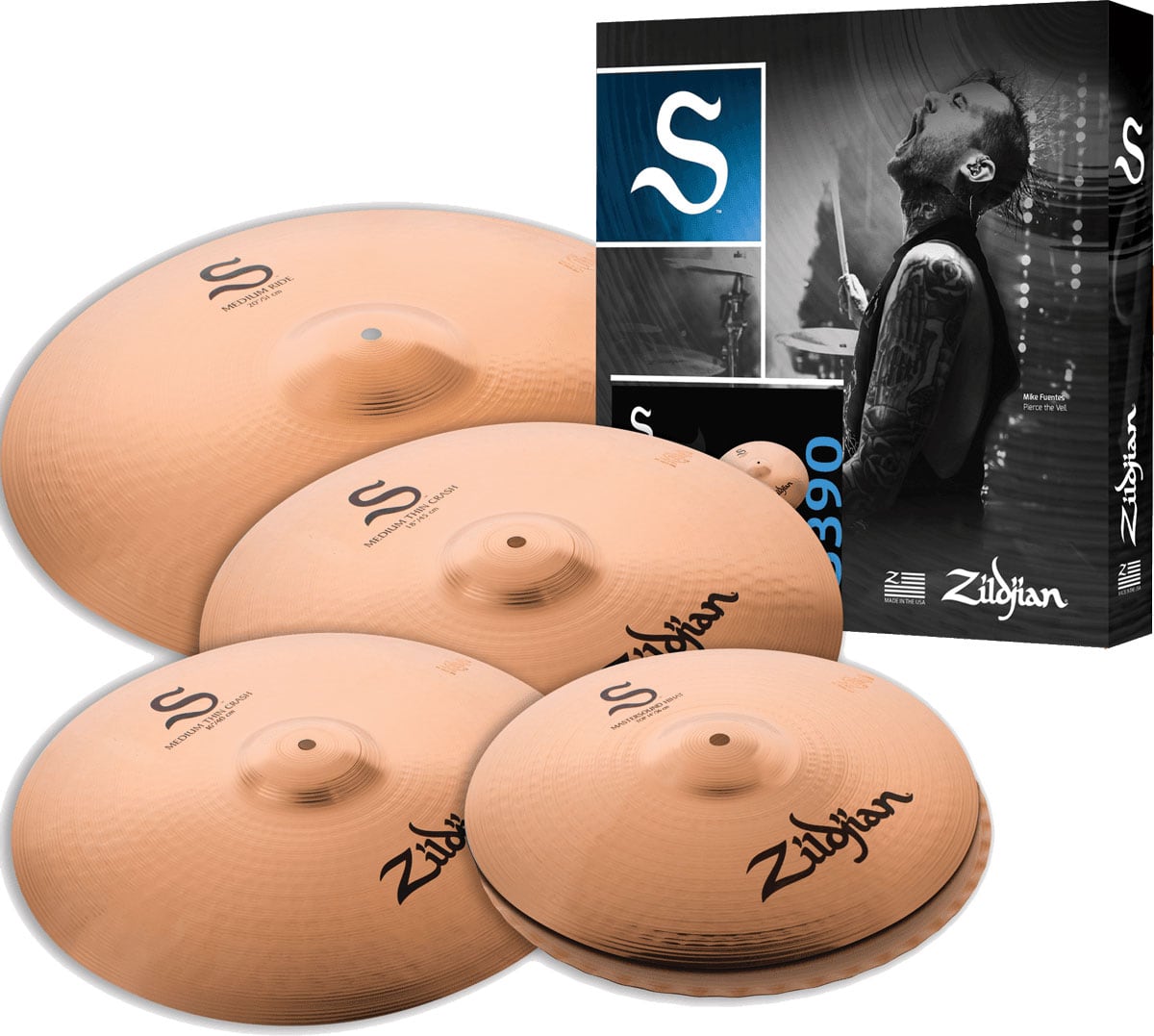 ZILDJIAN S390 - S FAMILY PACK PERFORMER 14/16/18/20