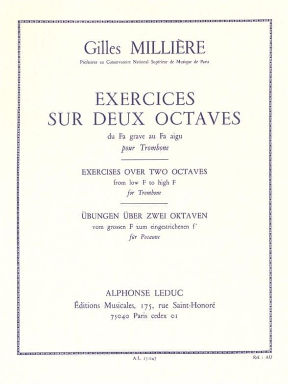 LEDUC MILLIERE GILLES - EXERCICES SUR DEUX OCTAVES POUR TROMBONE