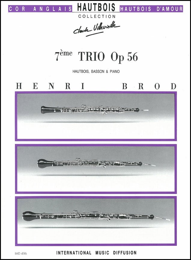 IMD ARPEGES BROD H. - 7EME TRIO OP.56 - HAUTBOIS, BASSON, PIANO 