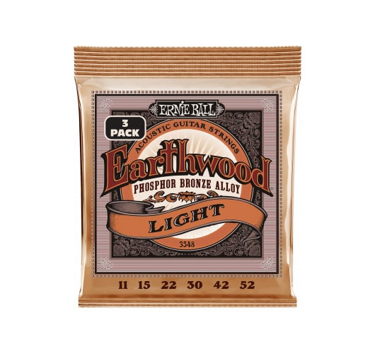 ERNIE BALL CORDES EARTHWOOD PHOSPHORE BRONZE LIGHT 11-52 - PACK DE 3