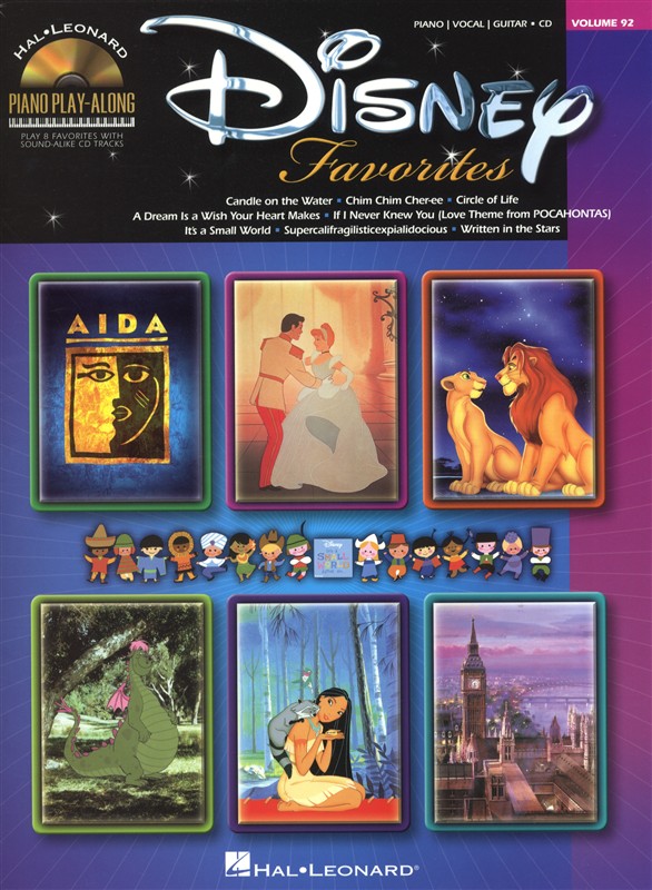 HAL LEONARD PIANO PLAY-ALONG VOLUME 92 DISNEY FAVORITES PIANO + CD - PVG