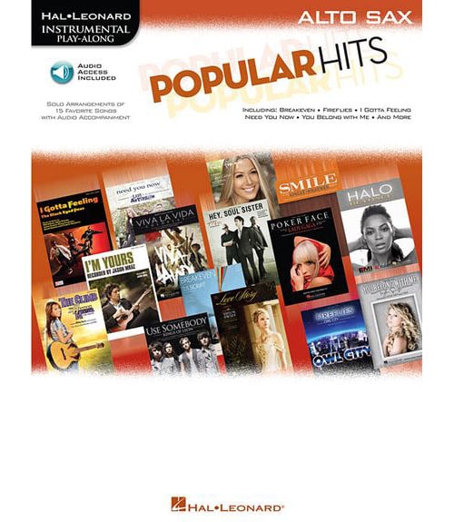 HAL LEONARD INSTRUMENTAL PLAY ALONG - POPULAR HITS - ALTO SAXOPHONE 