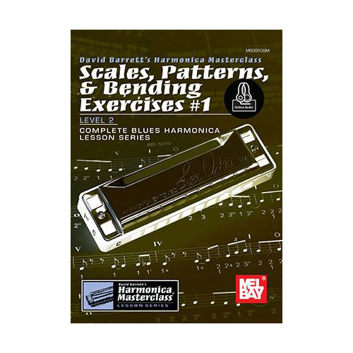 MEL BAY BARRETT DAVID - SCALES, PATTERNS AND BENDING EXERCISES VOL.1 + ONLINE AUDIO - HARMONICA